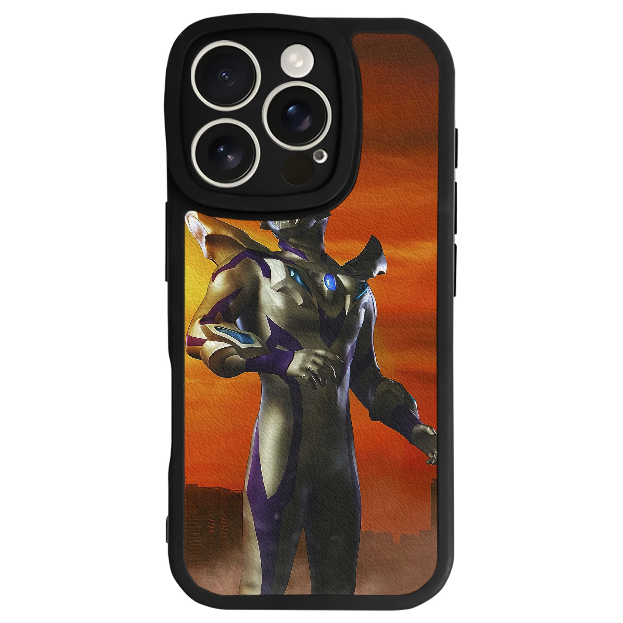（画像用） ウルトラマン Ultraman 【iPhone 16シリーズ対応】シリコンスマホケース（レザー調） 材質：シリコン